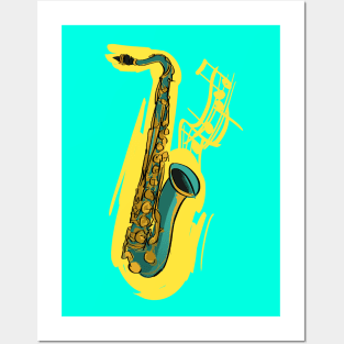 Saxy tee Posters and Art